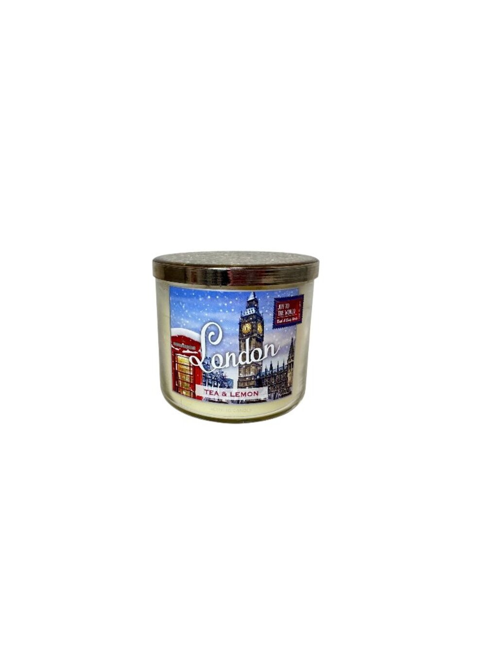 Bath & Body Works LONDON TEA & LEMON Candle 3 Wick 14.5 oz Used lightly Once